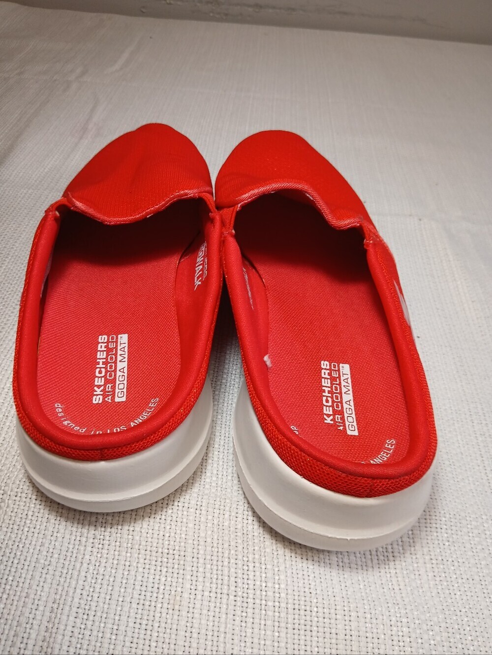 Skechers Red Slip-On Mule with White Sole - Picture 5 of 5